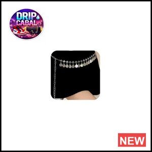 Silver Alloy Chain Belt Y2K Layered Trendy Waist Accessory Plus Size Vintage